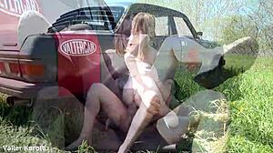 First Piss 19 Y O Erica Mori Squirts During Hard Anal Fuck With Big Cock By Pimpall Bill In Valter Car.