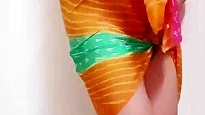 Desi hijra performs intense naked dance as hot Indian randi girl shemale in desi porno item girl style