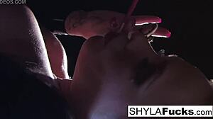 sexy shyla stylez smoking fetish with big tits 😏
