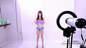 Sexy brunette endures intense fucking during modeling audition