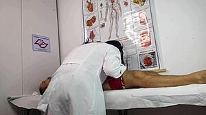 nurse handles her first erect patient in the hospital room