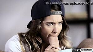 Stepbrother Fucks His Lesbian Stepsister With Big Cock Deepthroat And Oral