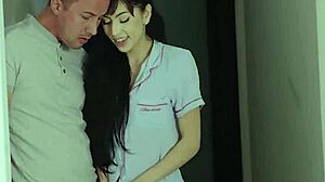 Becky surprises Judy with her husband in bedroom sex tape scene