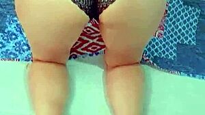 Brunette Filling Her Ass with Coconut Oil