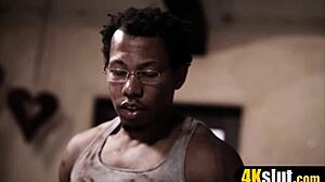 Cute chloe cheery enjoys a blindfold surprise with a big black cock