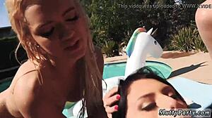 self bondage party at the summer pool party?