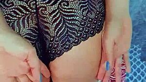 Brunette Filling Her Ass with Coconut Oil