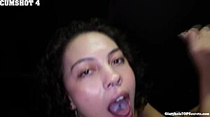 Satina takes nine insane cumshots.