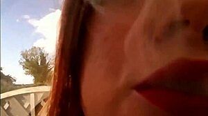 Sexual bbw Tina Snua smokes a cork cigarette with drifts, snap inhales, double pumping, and nose exhales