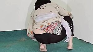 Look at that big ass maid cleaning in transparent pajamas.