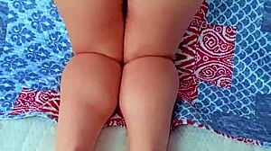 Brunette Filling Her Ass with Coconut Oil