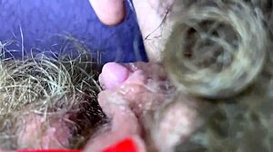 big clitoris hairy pussy in extreme closeup 😍