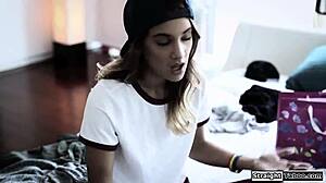 Stepbrother Fucks His Lesbian Stepsister With Big Cock Deepthroat And Oral