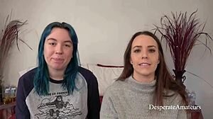 Olivia And Alisha Stretch Tight Pussies Desperately