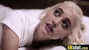 Cute chloe cheery enjoys a blindfold surprise with a big black cock