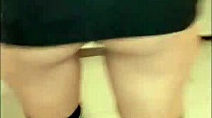 Cleaning girl with big ass gets fucked by big cock brunette Latina pervert.