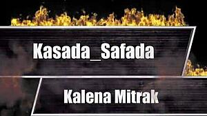 Kalena Mitrak fulfills follower request in bedroom threesome with dirty talk