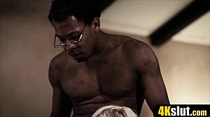 Cute chloe cheery enjoys a blindfold surprise with a big black cock