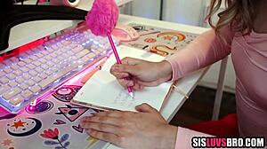 Stepsister Helps Virgin Stepbrother with First Time Needs