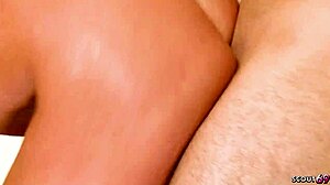 Big clit cougar seduces classmate in bathroom at party for rough fuck