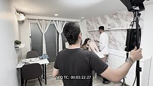 Juan Bustos Voyeur 01: Karolin Gomezxx and Millan Rodriguez Behind the Porn Scenes