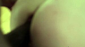 european maid is interracially doggystyled on the sofa by big cock