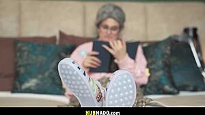 The Playful Granny: Billie Star With Michael Fly