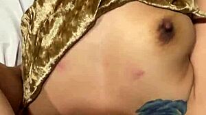 Double Penetration With Dick And Dildo In Asian Milf's Pussy