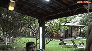 Hot busty blonde fucked at the pool table