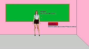 hot teacher strips in classroom and gets convinced to fuck 18 year old students