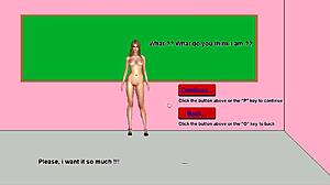 hot teacher strips in classroom and gets convinced to fuck 18 year old students