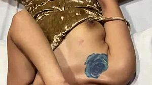 Double Penetration With Dick And Dildo In Asian Milf's Pussy