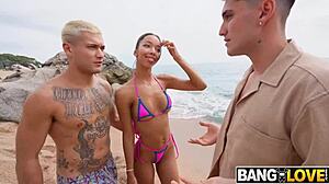 Lia Lin, Papi Rodriguez, Benny Banana enjoy public beach time