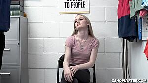 Security guard mouth fucked the shoplifter babe emma starletto