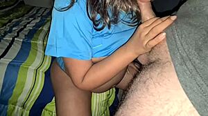 Pregnant mexican nurse craves cum from patients