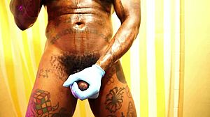 worshipping that big black hairy dick feels so good