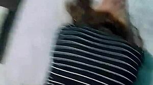 Pov Doggystyle Fucking On Big Bed During Webcam With Laptop