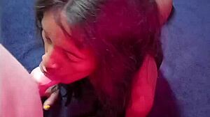 Petite Black Queen Sucks Grandpa's Thick Cock