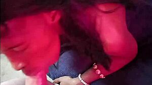 Petite Black Queen Sucks Grandpa's Thick Cock