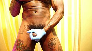 worshipping that big black hairy dick feels so good