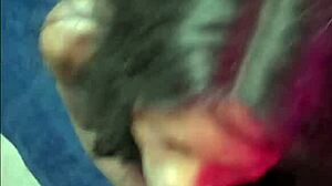 Petite Black Queen Sucks Grandpa's Thick Cock