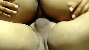 sissy cuckold in chastity cage watches girlfriend fucked by lover