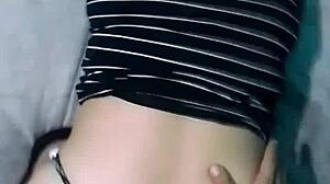 Pov Doggystyle Fucking On Big Bed During Webcam With Laptop