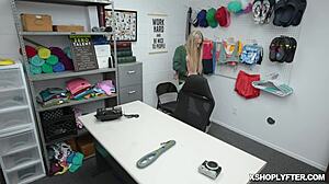 Security guard mouth fucked the shoplifter babe emma starletto