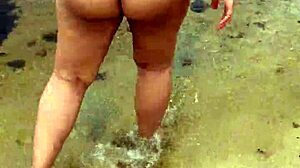 is that sexy asian wife nude on the beach with big tits