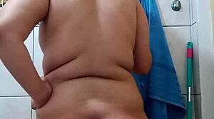 Chubby Slut Deals with Pussy Cream