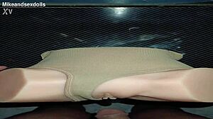 trailer candy fucks vaginal in beige panty