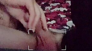 Stroking hubby's friend's big cock with my little feet