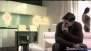 Euro Babe Blows Hardcore Cumshot On Jizz