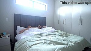 so this stepson pretends to sleep as his stepmom plays with his cock